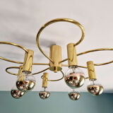 Design ceiling light in brass, Cosack Leuchten, 1970