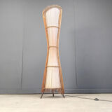Vintage Italian bamboo floor lamp, 1960s