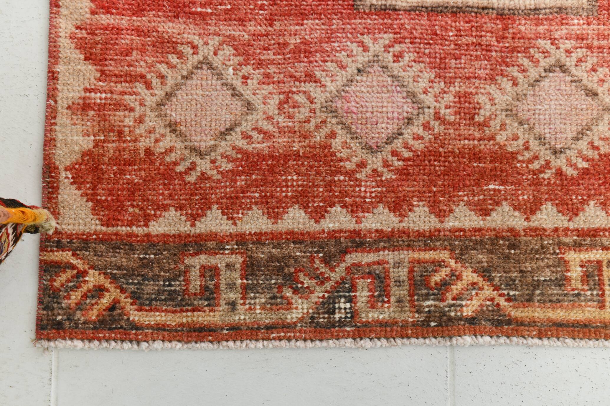 Turkish Classic Oriental Style Red Vintage Runner Rug, 87x379Cm