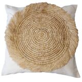 Bora cushion cover, cotton, raffia 50x50 cm