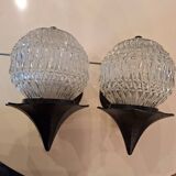 pair of transparent ball appliques
