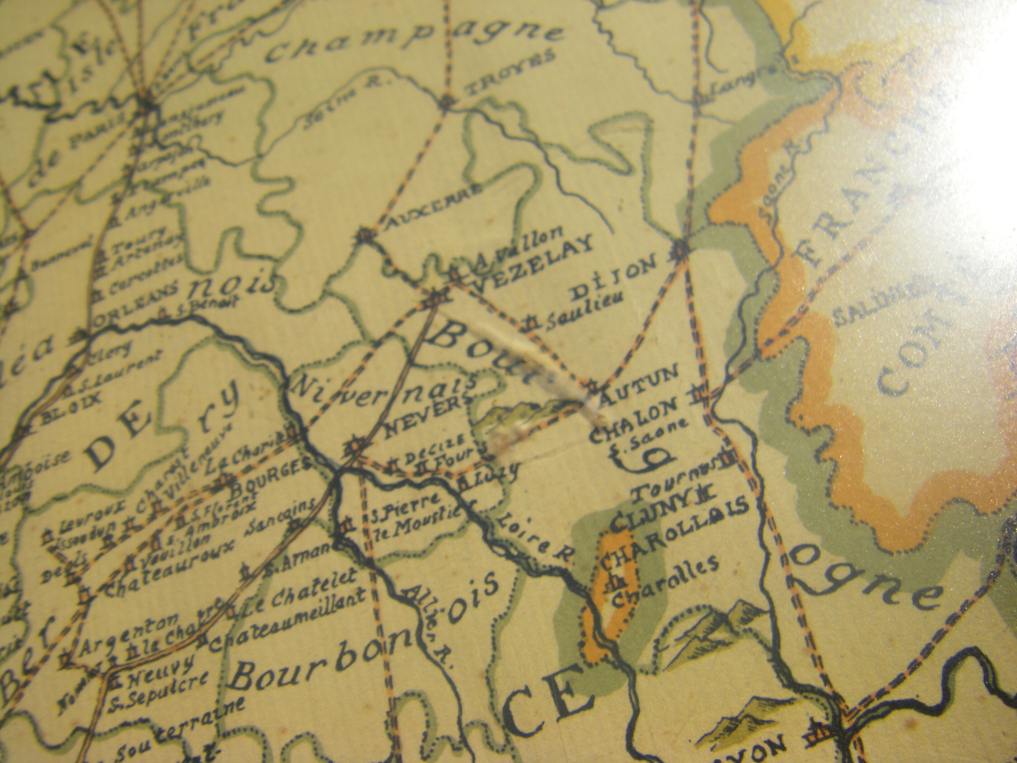 Carte des chemins de st Jacques de Compostelle