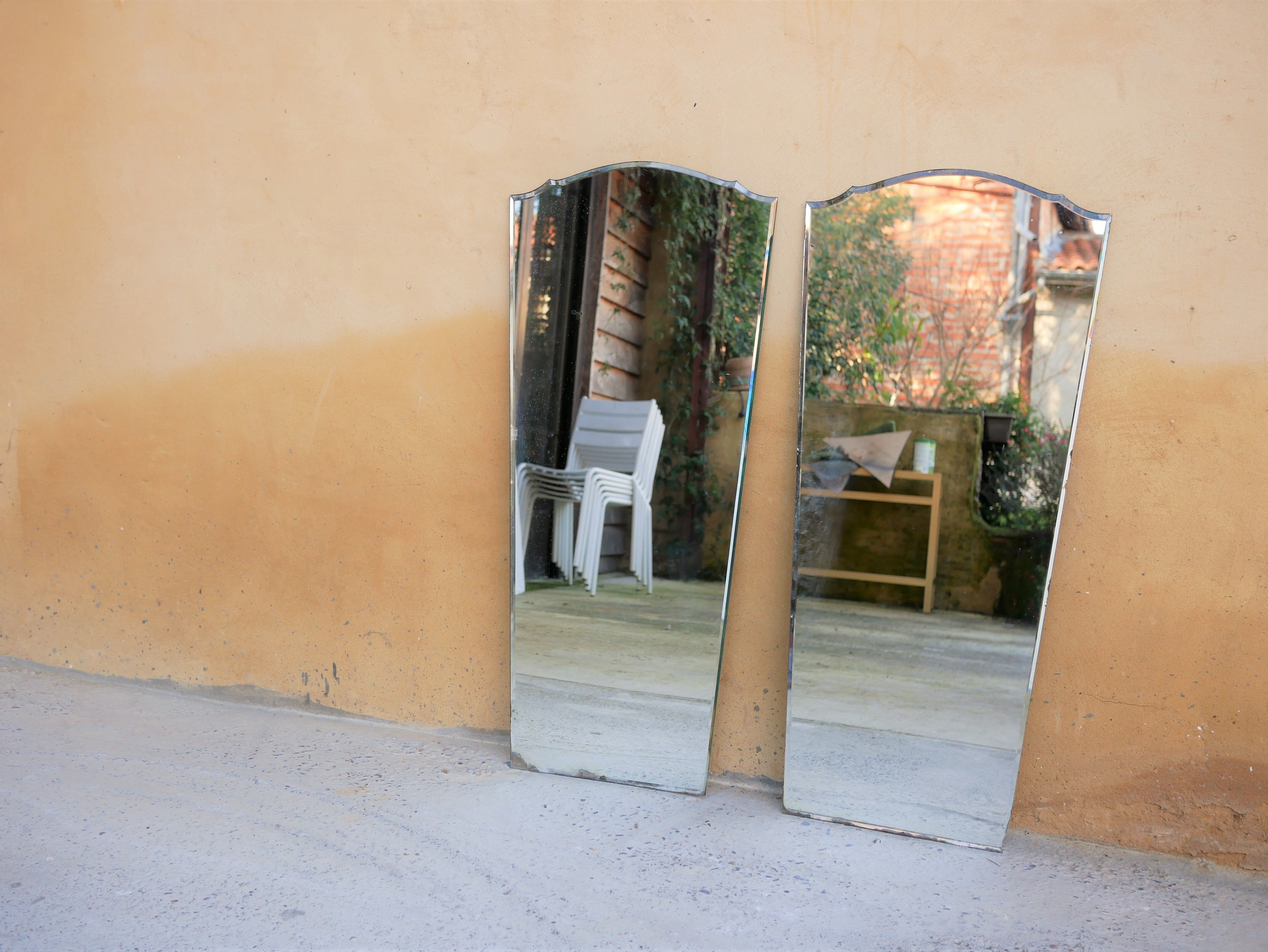 Miroir biseauté Art Déco 90cm x 40cm