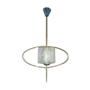 lustre en verre et metal