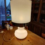 Vintage 1970s White Opaline Lamp