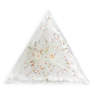 Post Modern Murano glass triangle ceiling lamp by Sylcom, Italy, 1985