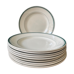 Lot de 10 assiettes semi-creuses