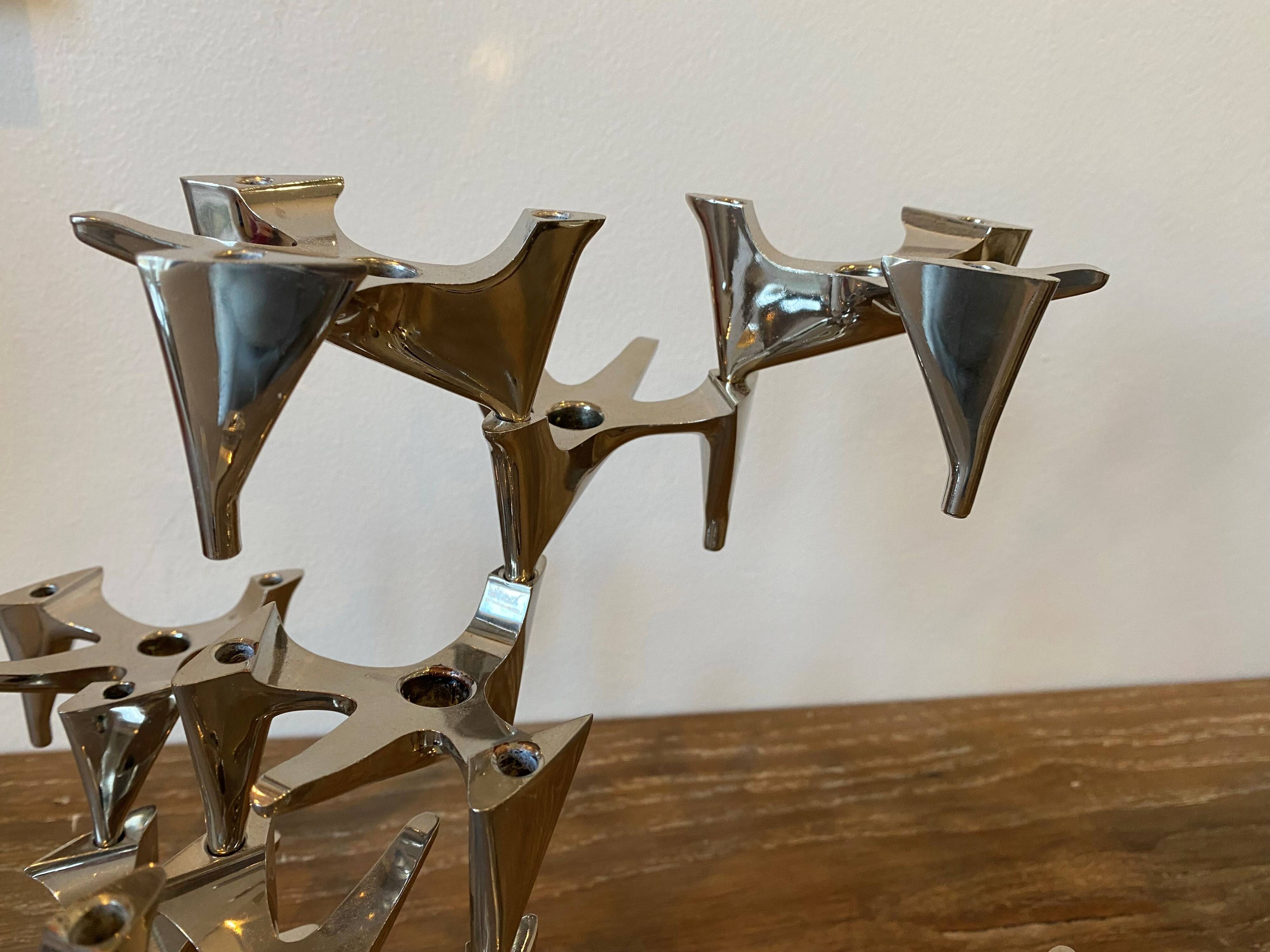 3 modular Vogelflug Hammonia candlesticks, 1970