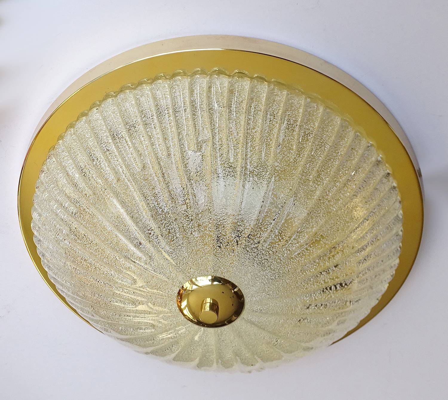 Grande lampe vintage en verre italien