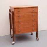 Commode/Chariot des années 60 en noyer