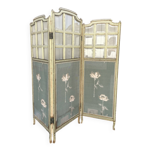 Paravent en verre et - tissu