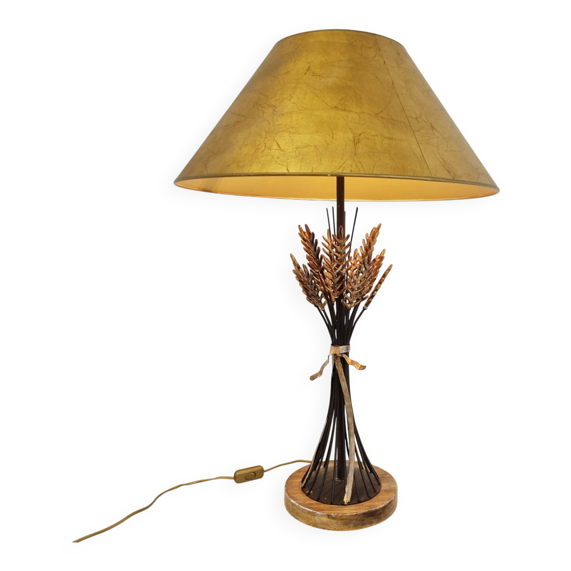 Lampe de table vintage en forme de gerbe de blé - années 1960