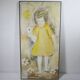 Edith Ferullo, Girl with Yellow Dress, Acrylic on Wood, 1960s