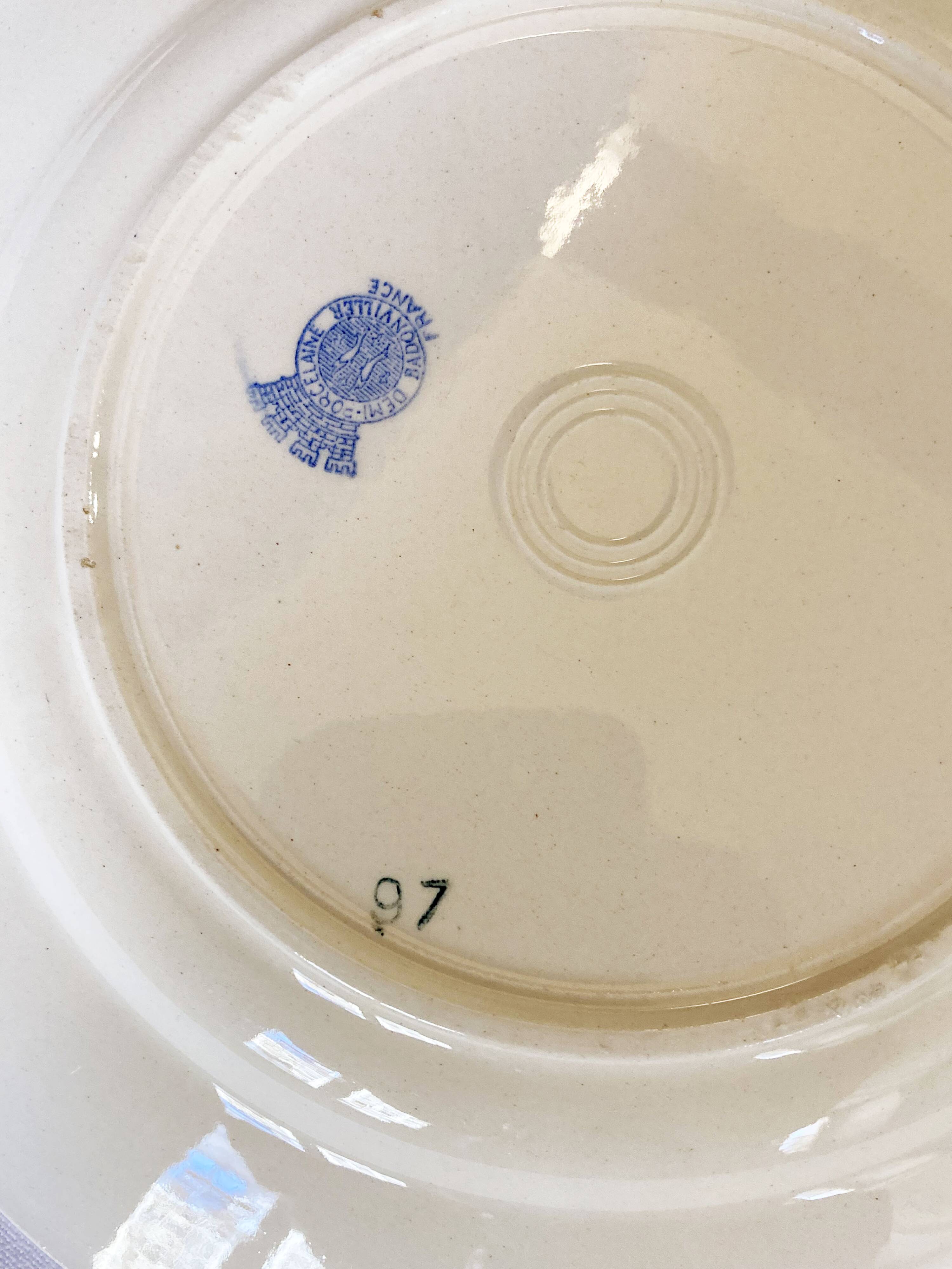 Assiettes à dessert, modèle Germaine, Badonviller