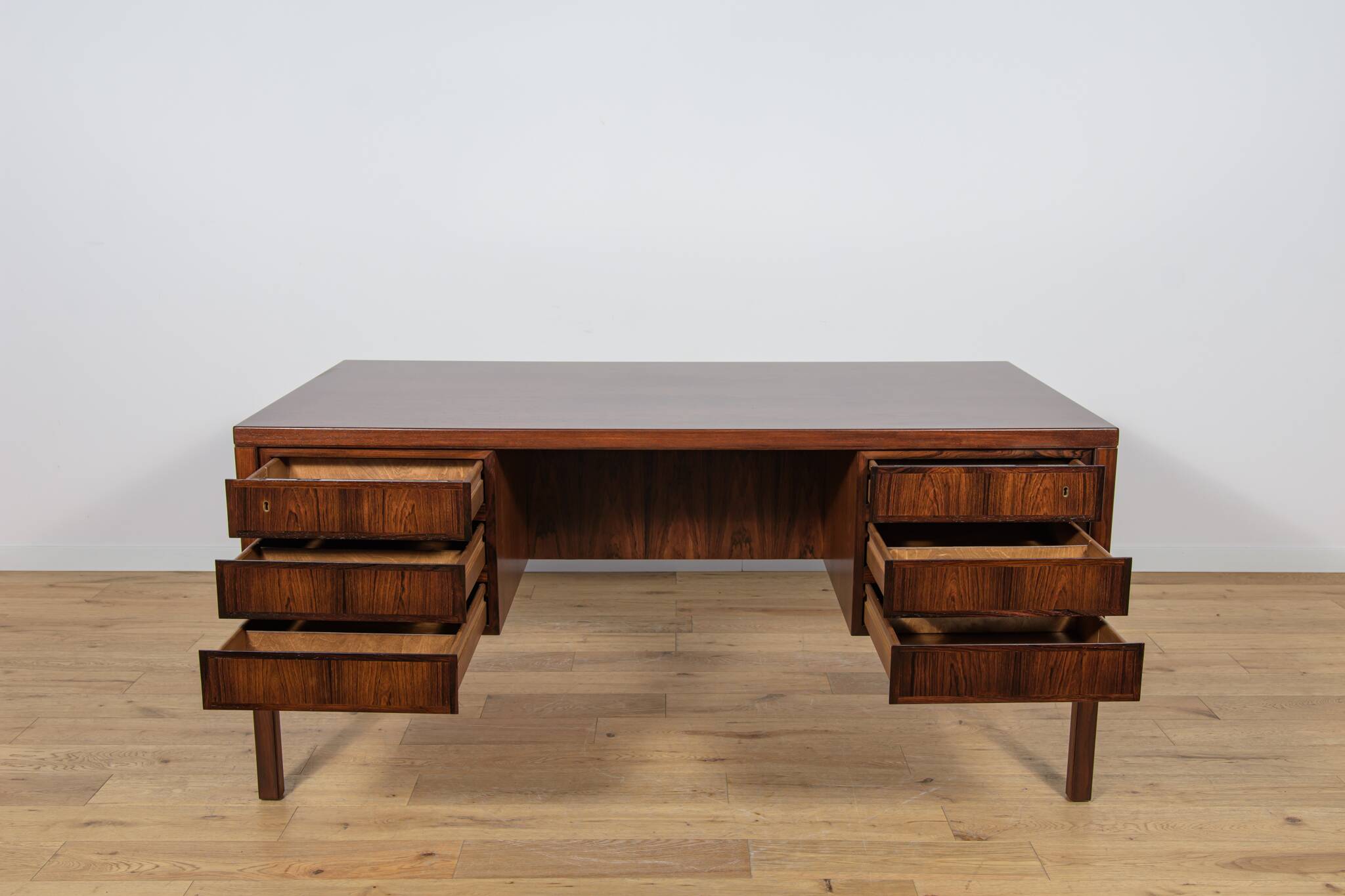 Mid-Century Model 77 Freestanding Desk in Teak from Omann Jun, 1960s