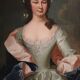 Antique 19th century portrait painting of a noblewoman