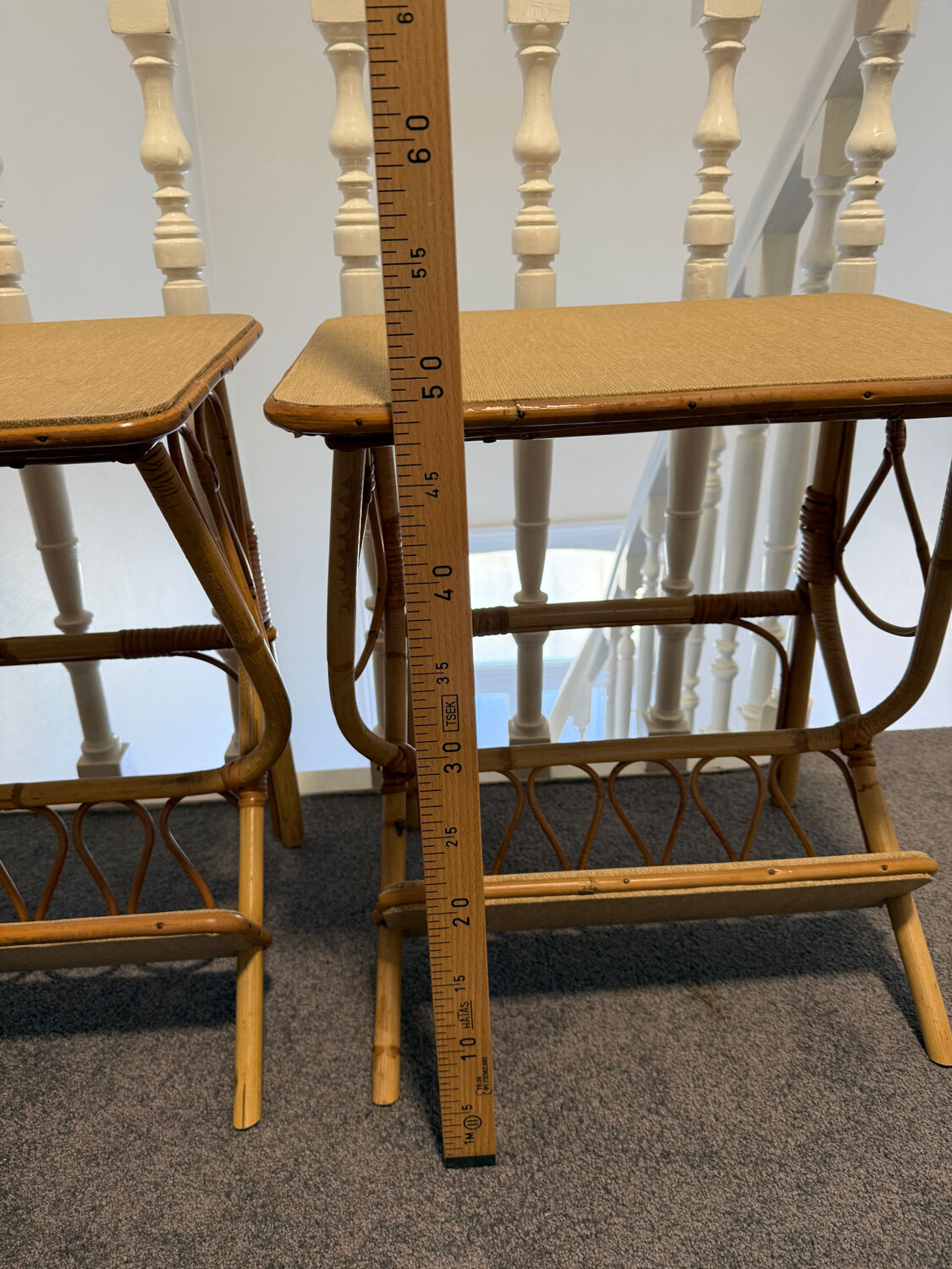 Rattan bedside table