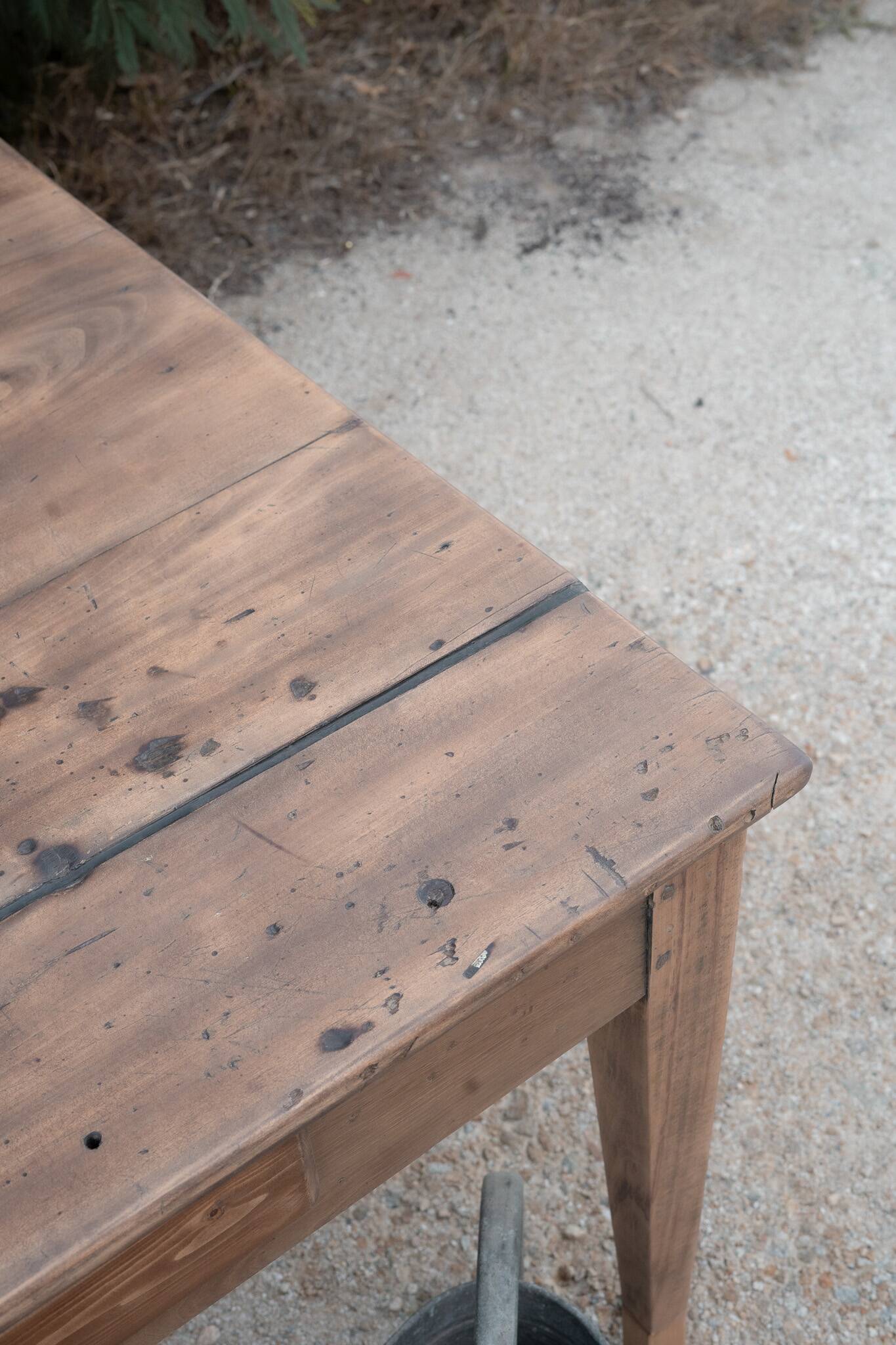 Renovated rustic farmhouse table