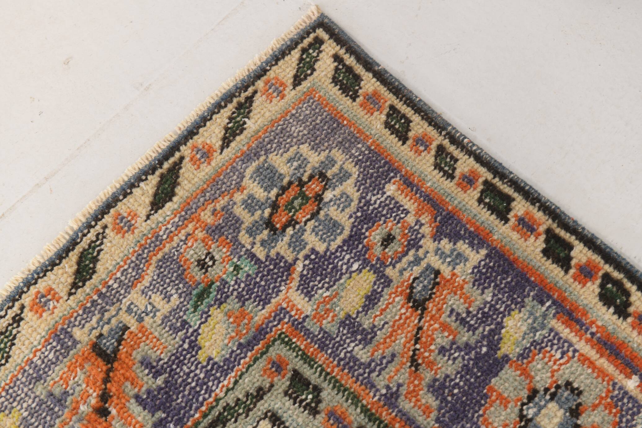 6x9 Turkish Classic Pattern Orange Green Vintage Rug, 174x279Cm