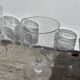6 large transparent bubble glass wine glasses