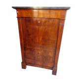 Secretaire a abattant directoire en ronce de noyer du xix ème siecle