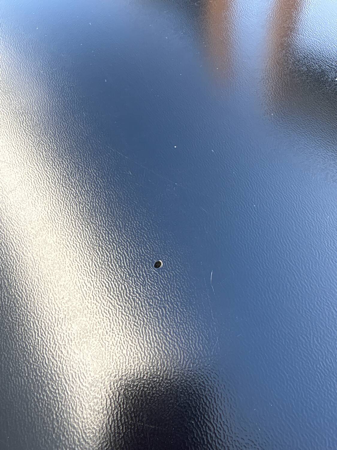 Set of 4 Scandinavian chairs in light wood and black faux leather – vintage