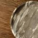 Vide poche, plat ou assiette circulaire en bois pétrifié beige clair D25