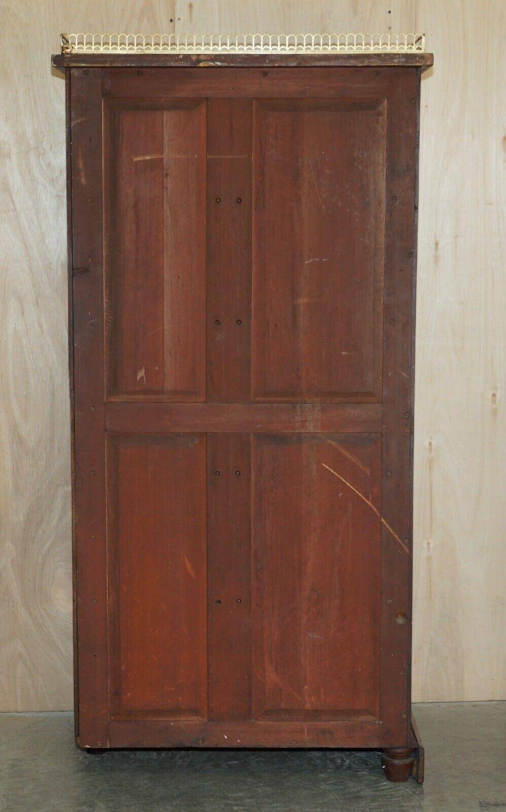 Antique library William IV 1830 3.5 m with brass gallery