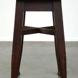 Antique solid oak English stool by Gaskell & Chambers Ltd