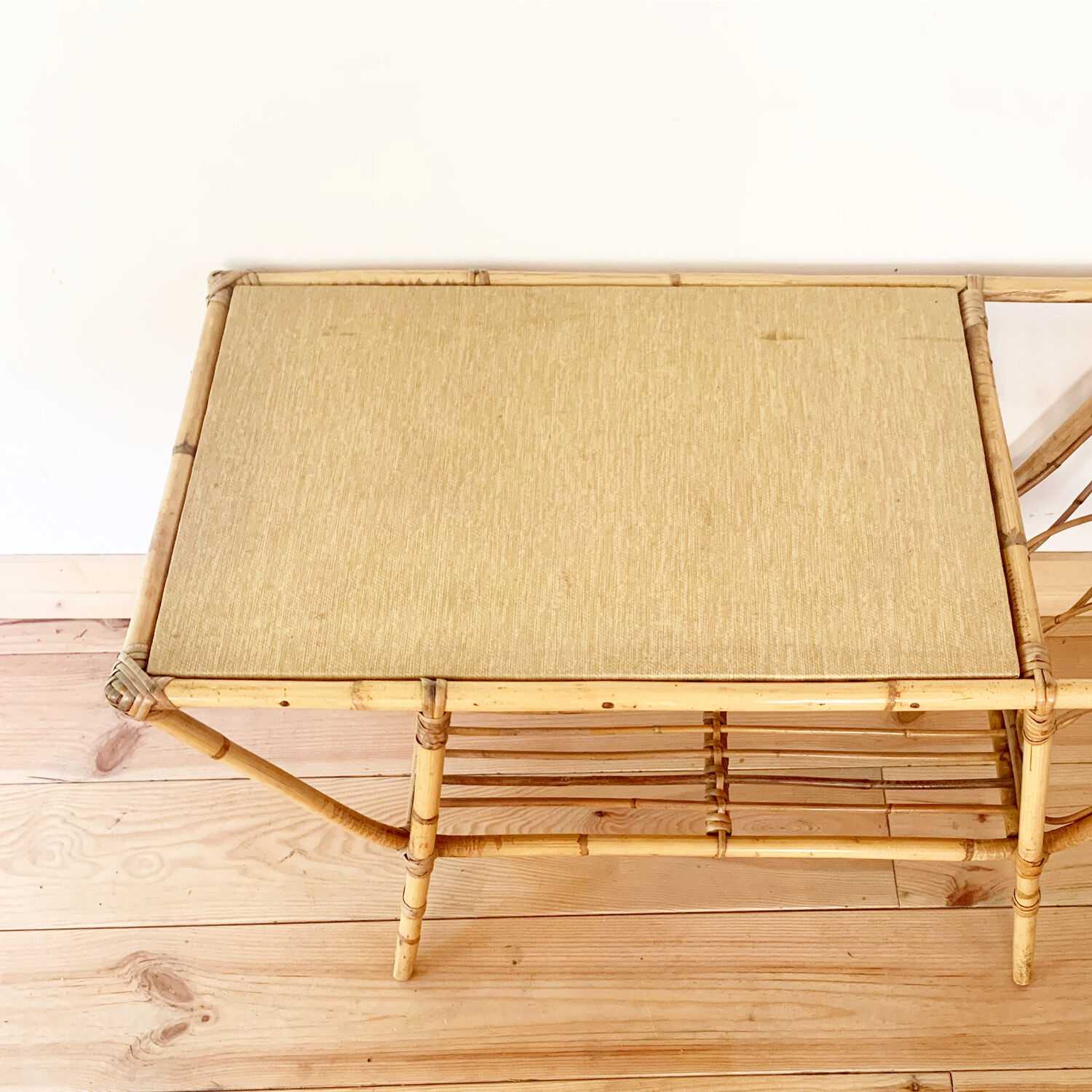 Rattan coffee table from the 50s