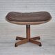 1970s, Danish design by Madsen & Schubell, adjustable footstool, original condition.