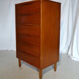 High Scandinavian teak chest of drawers