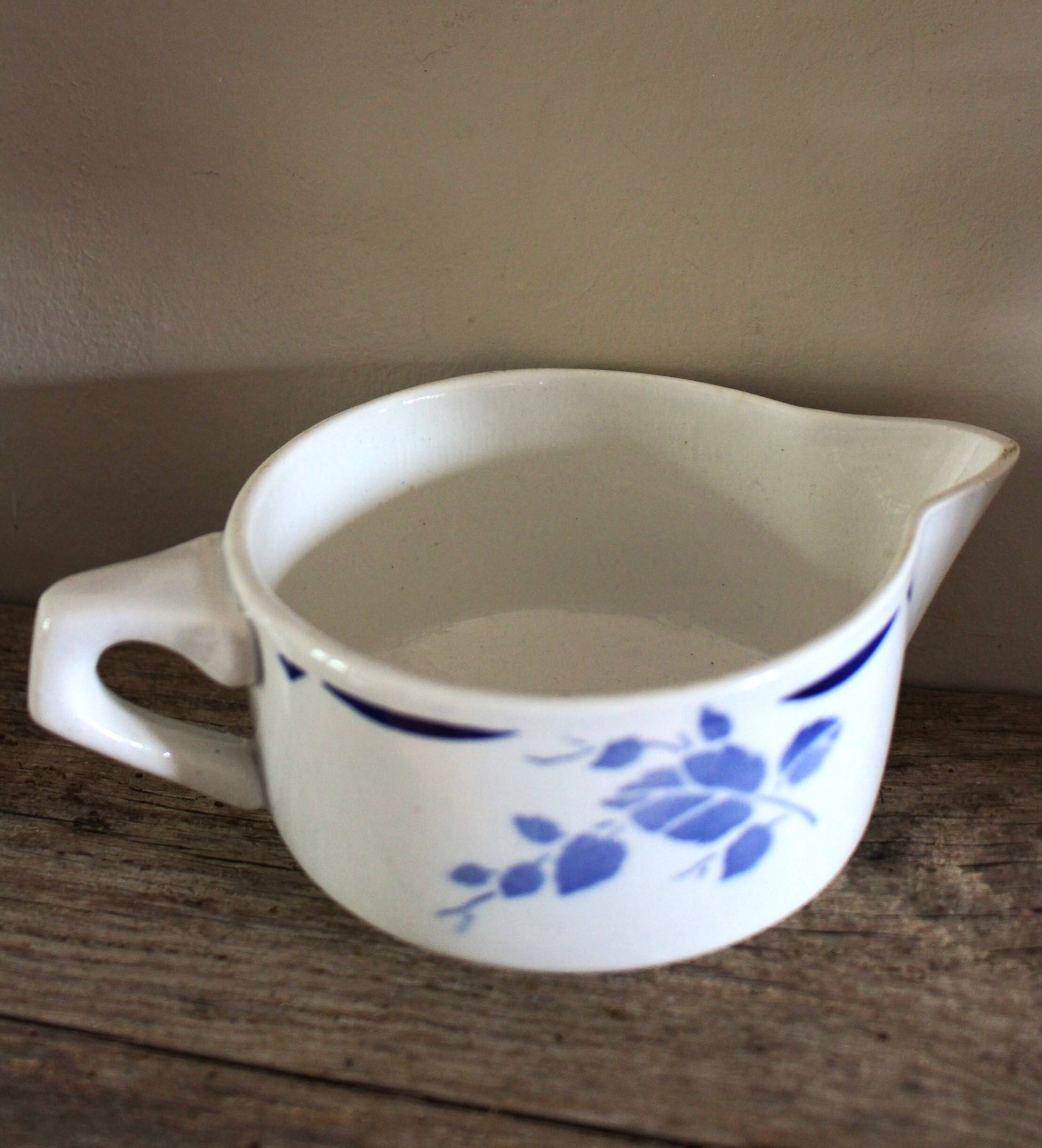 Saucière Fleur bleu Art Deco Saint Amand