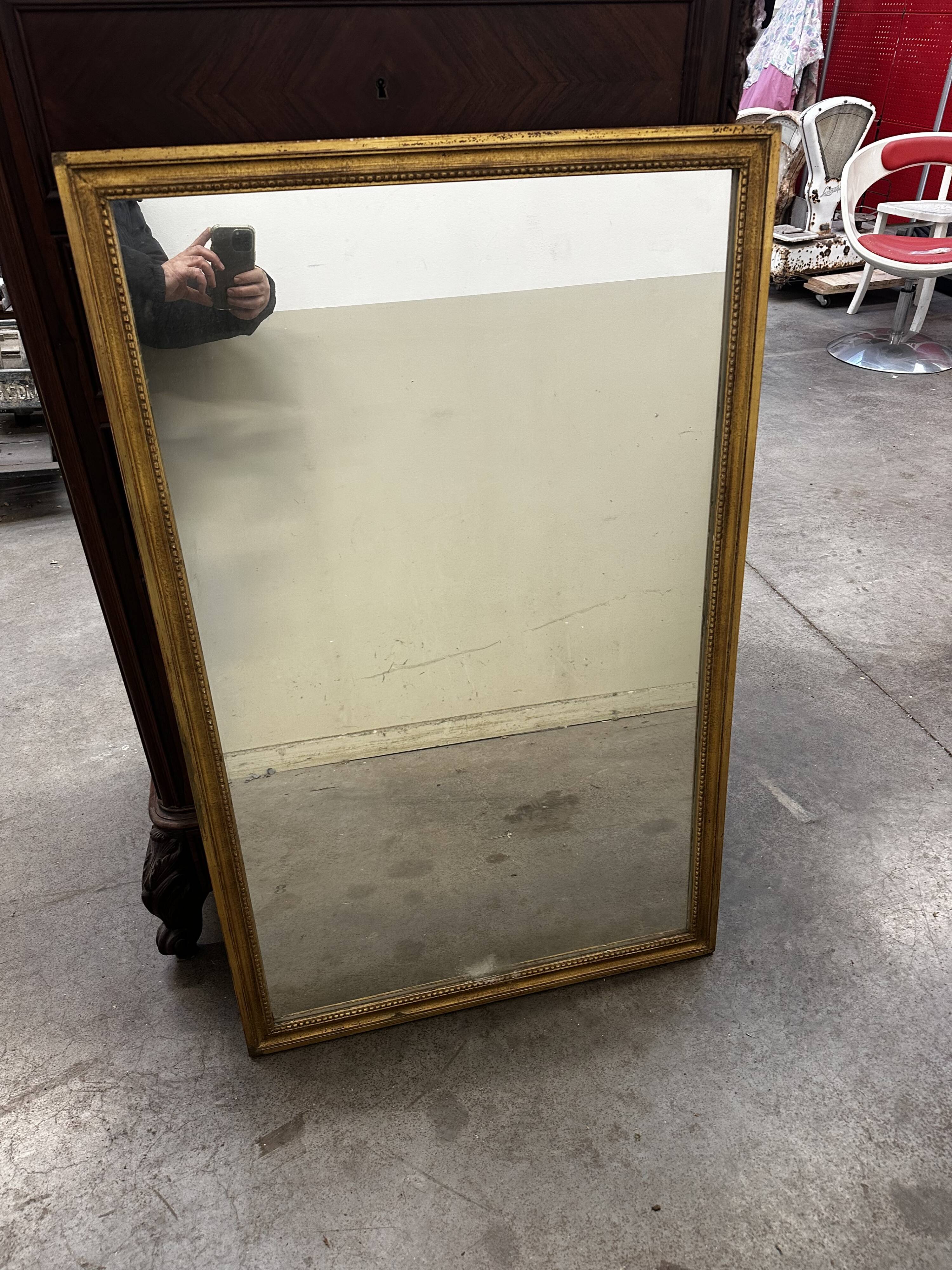 Grand miroir - contour Bois Doré