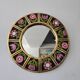 Mithé Espelt - glazed ceramic mirror. Floral decoration, 1960s.