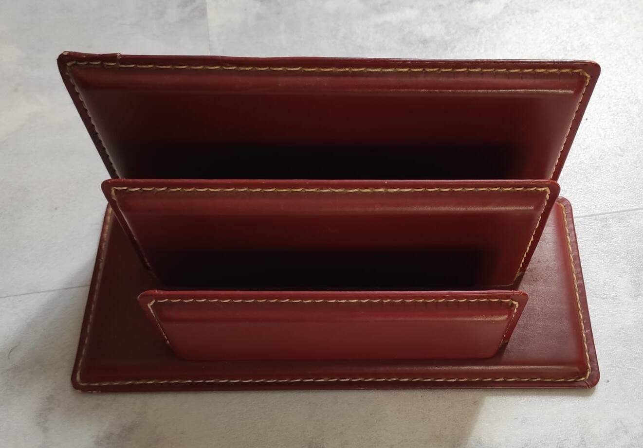 Vintage leather desk set