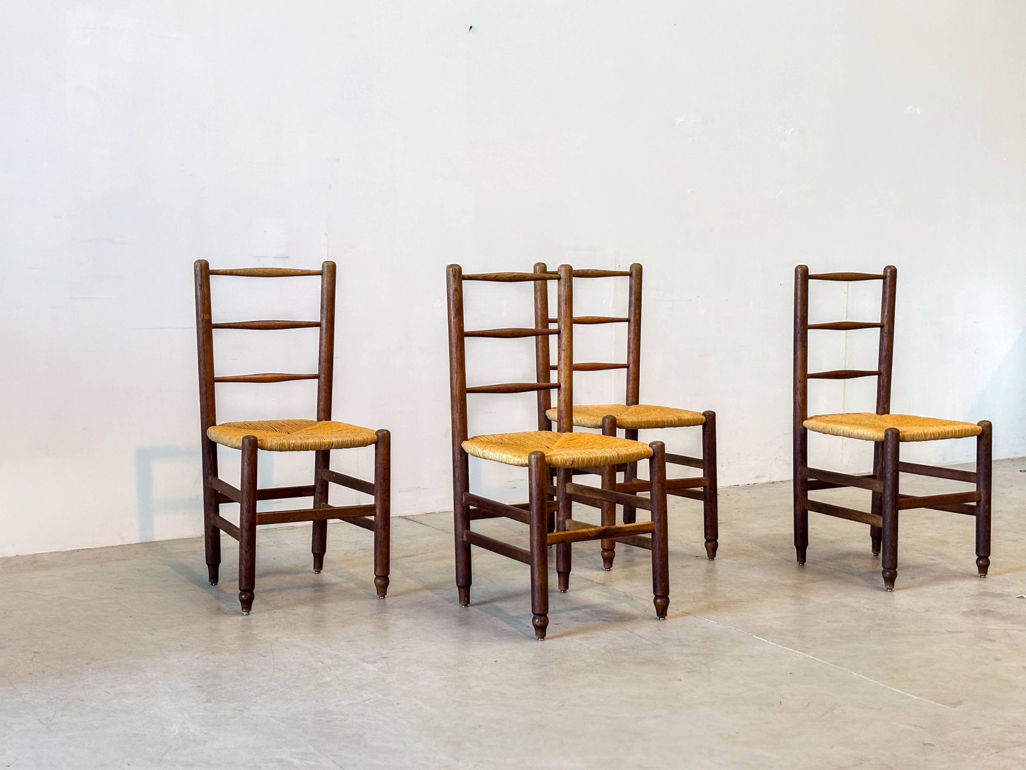 Set of four French dining chairs