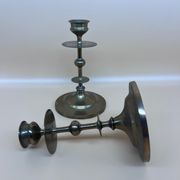 Pair of brass candle holders