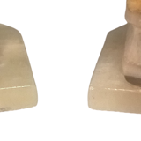Pair of Aztecs 70's bookends in Agatha - Tellez Mines Serre Hbar - Handmade - Mexico