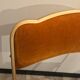 Chaise pliante en velours et laiton
