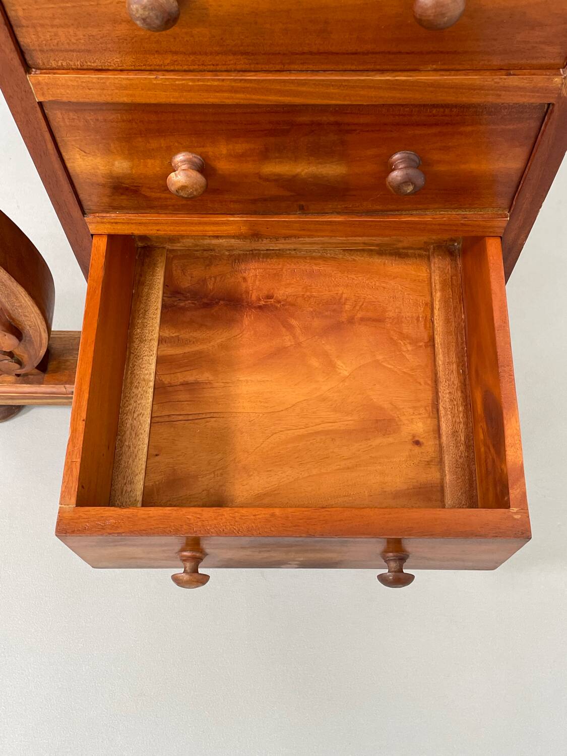 20th century Davenport desk with walnut piano top