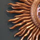 Vintage sun mirror with witch's eye mirror