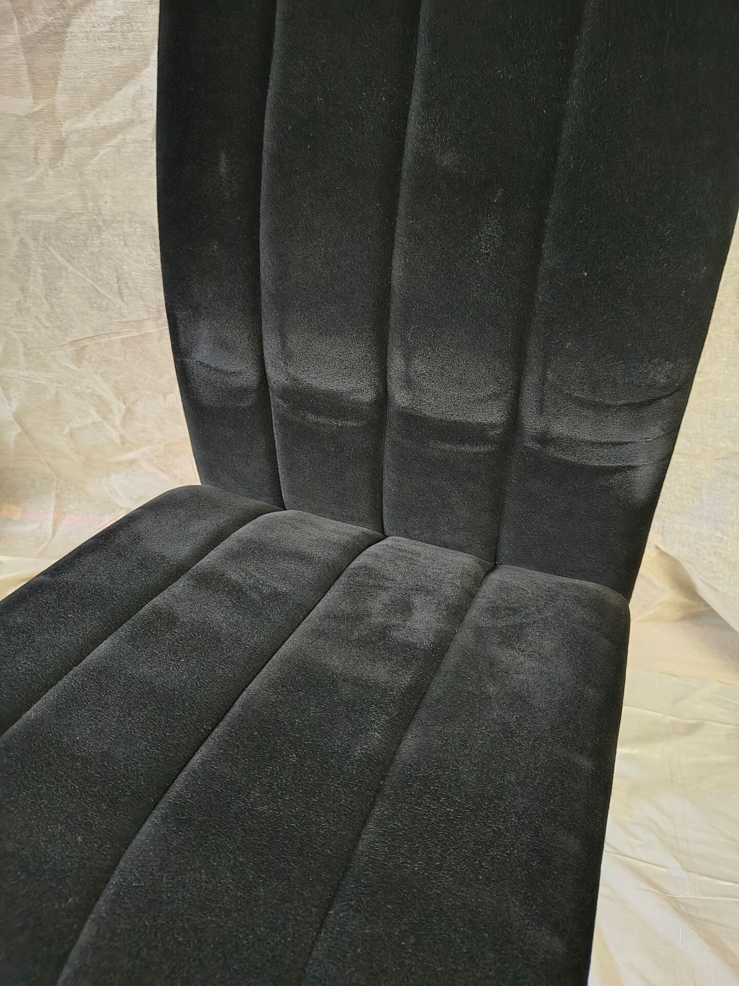 Vintage chrome chairs from the early 1980s.