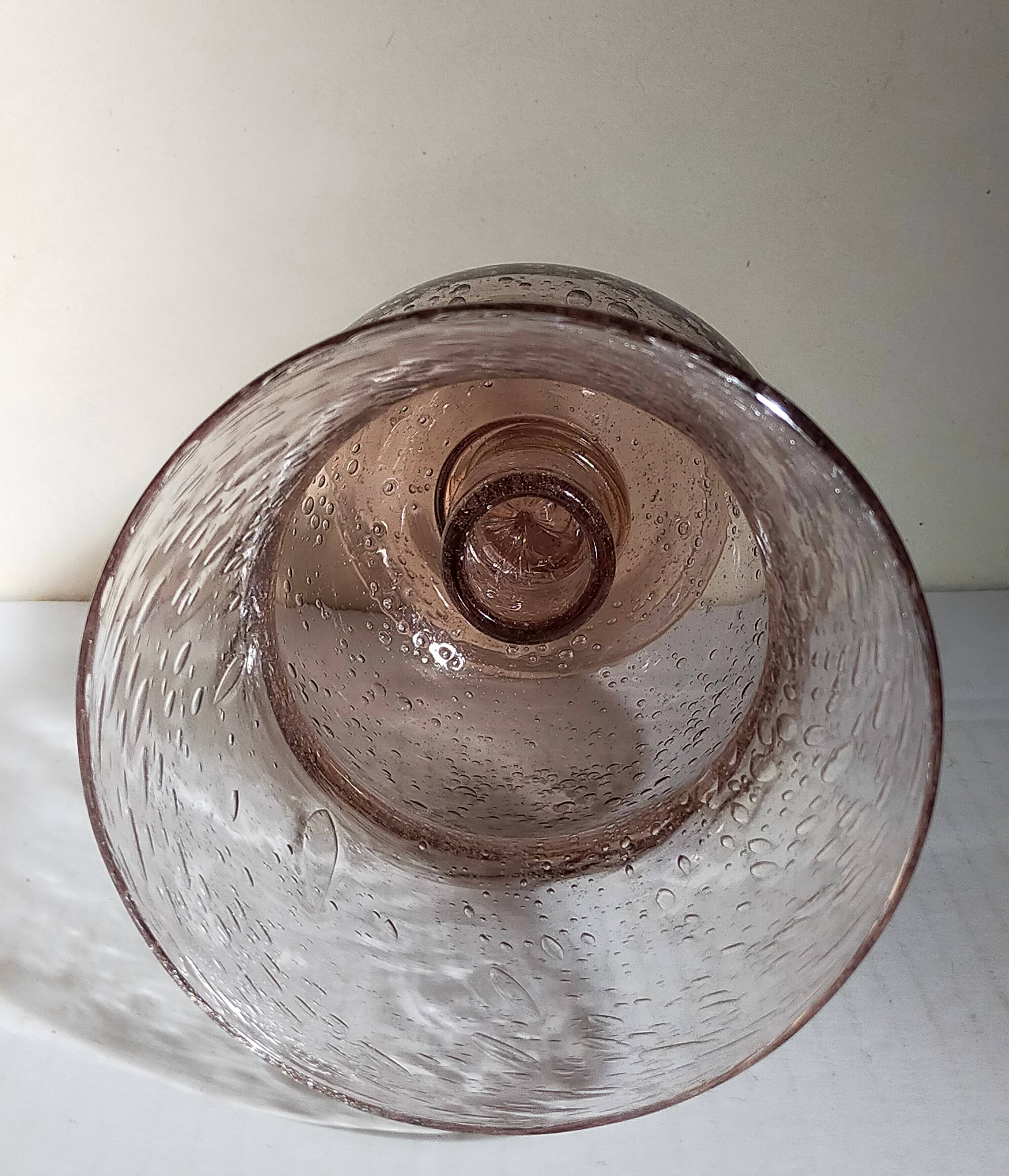Vintage Biot blown glass tealight holder