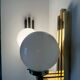 Opaline brass wall lights from the 1970s.