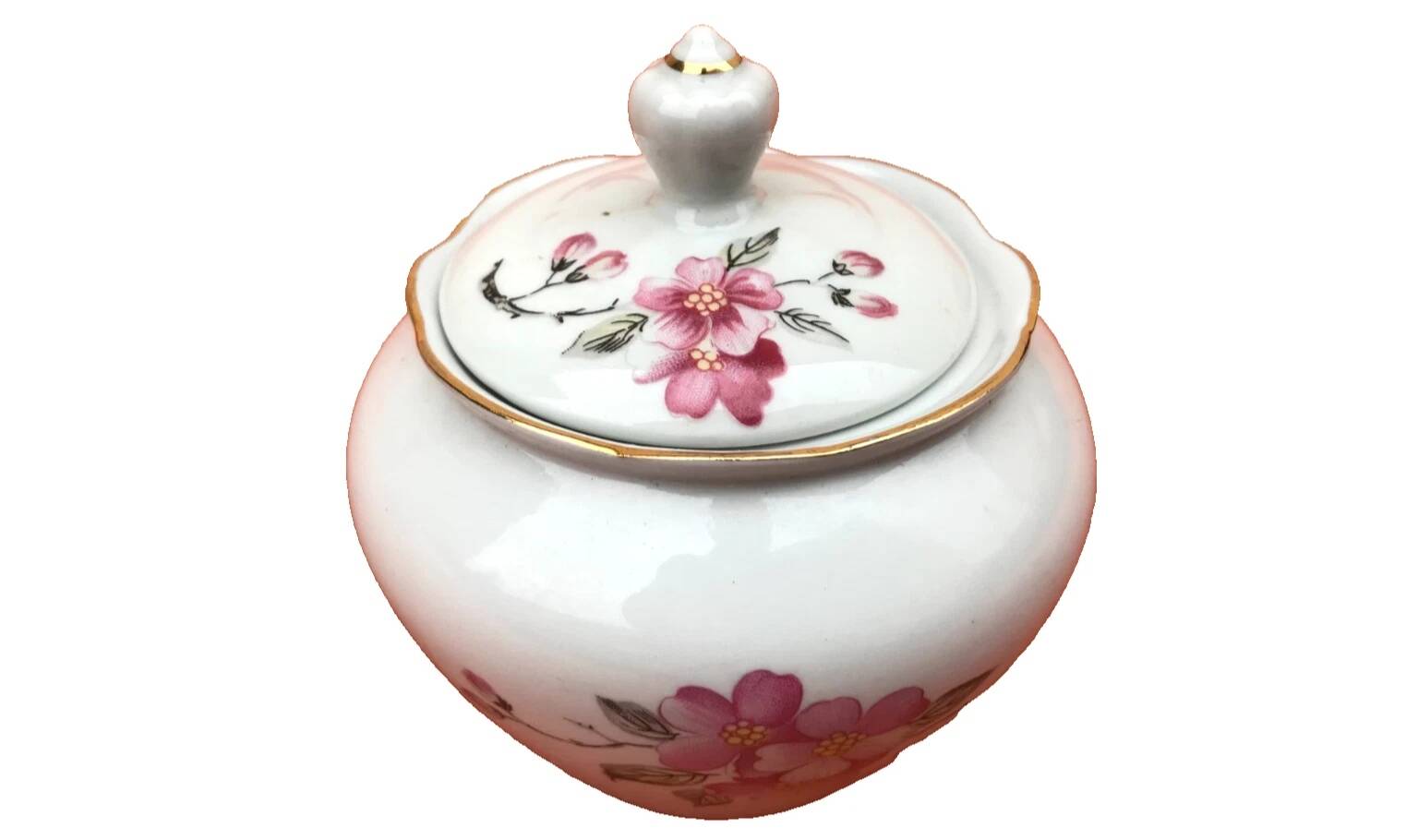 Sugar bowl porcelain Royal CP almond blossom decoration