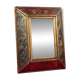 Old Italian mirror, eglomise glass in pareclose, recent central mirror