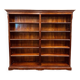 Bibliothèque classique en acajou anglais