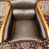 Classic Art Deco Armchair Black Low