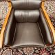Classic Art Deco Armchair Black Low